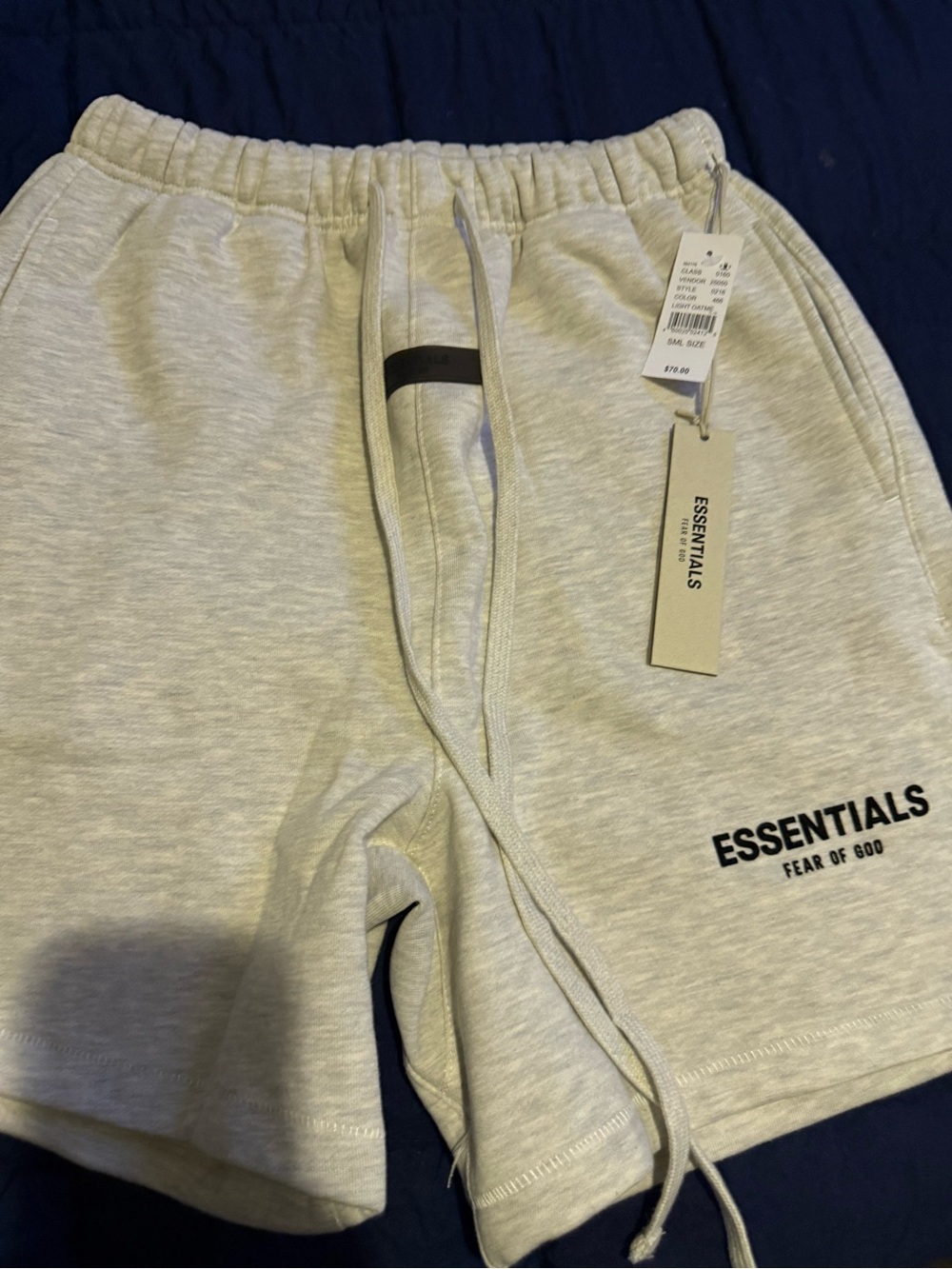 Fear of God ESSENTIALS Light Heather Gray Athletic Shorts